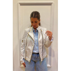 Cazadora blanco nacarada
