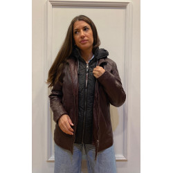 Chaquetón color teja